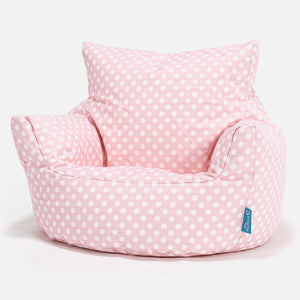 Kleuterfauteuil Zitzak 1-3 jaar oud - Afdruk Roze Polka Dot