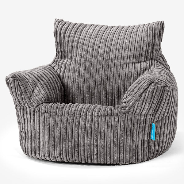 Kleuterfauteuil Zitzak 1-3 jaar oud - Corduroy Graphite Grijs 01