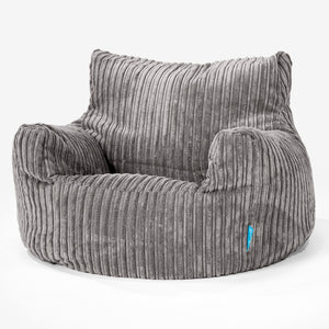 Kinderfauteuil Zitzak 3-8 jaar oud - Corduroy Graphite Grijs