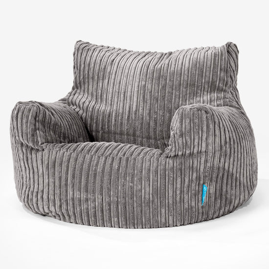 Kinderfauteuil Zitzak 3-8 jaar oud - Corduroy Graphite Grijs 01