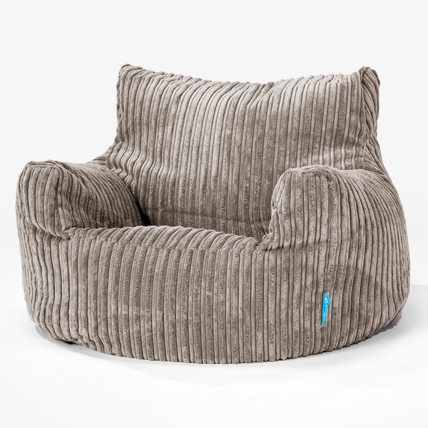 Kinderfauteuil Zitzak 3-8 jaar oud - Corduroy Beigegrijs 01