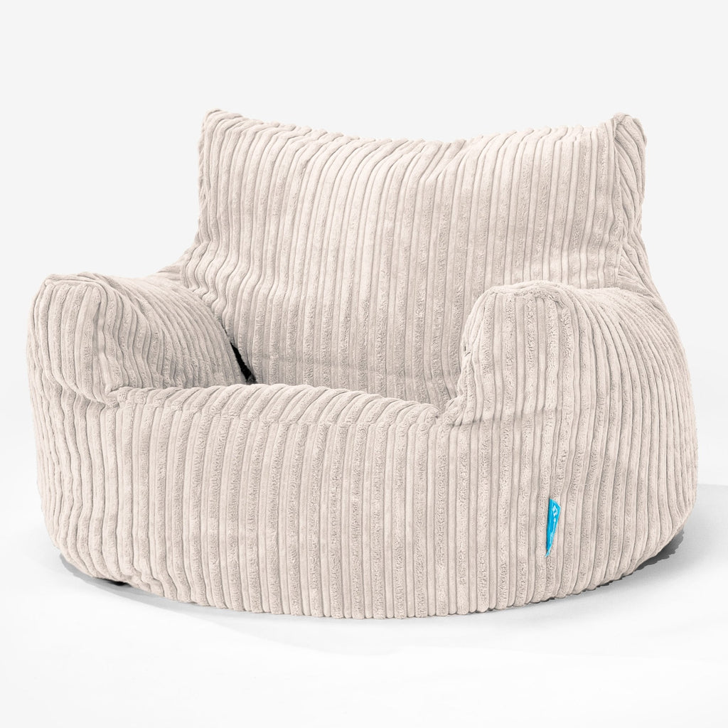 Kinderfauteuil Zitzak 3-8 jaar oud - Corduroy Ivoor 01