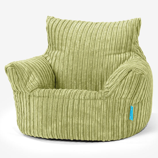 Kleuterfauteuil Zitzak 1-3 jaar oud - Corduroy Limoengroen 01