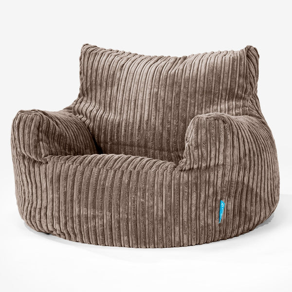 Kinderfauteuil Zitzak 3-8 jaar oud - Corduroy Mocha Bruin 01