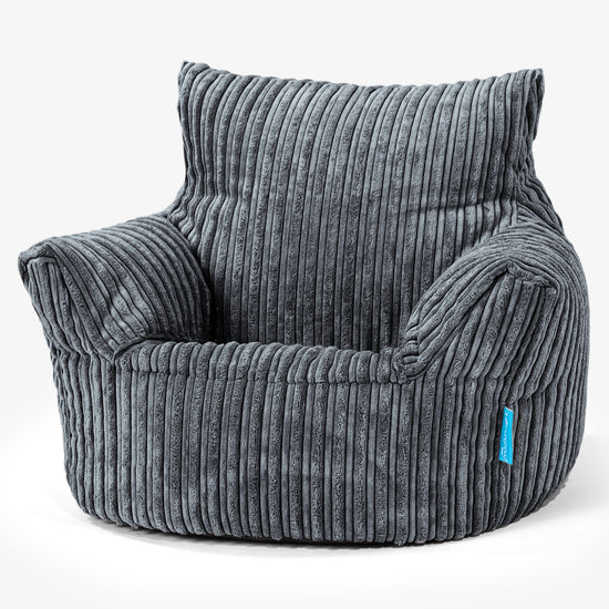 Kleuterfauteuil Zitzak 1-3 jaar oud - Corduroy Steelgrijs 01
