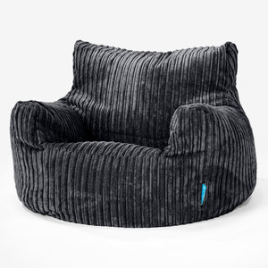 Kinderfauteuil Zitzak 3-8 jaar oud - Corduroy Zwart