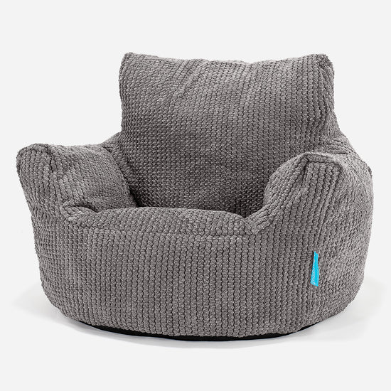 Kleuterfauteuil Zitzak 1-3 jaar oud - Pompom Antraciet 01