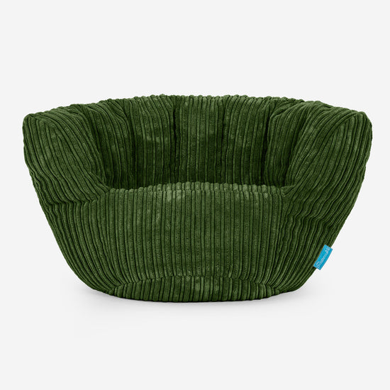 Kinderzitzak Charles Vintish 2-6 jaar oud - Corduroy Bosgroen 01