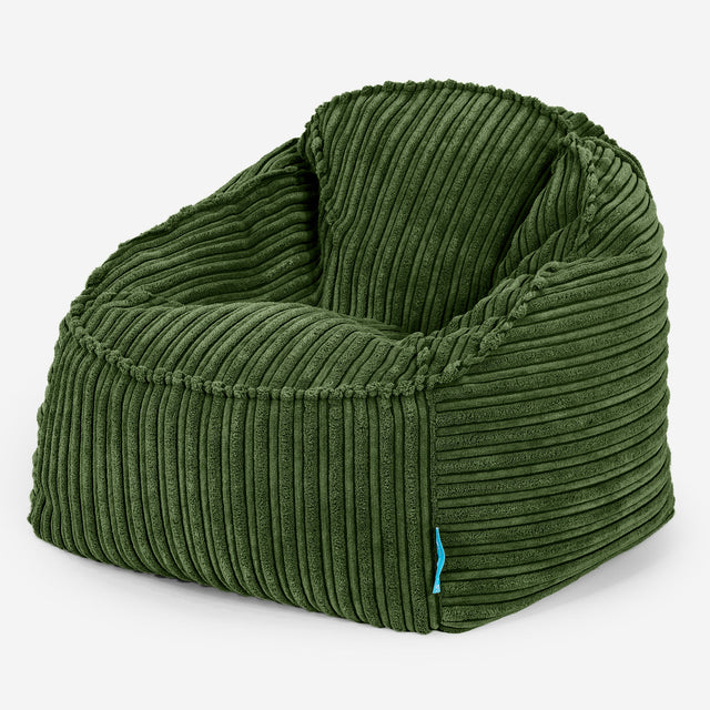 Kinderzitzak Sloucher 2-6 jaar oud - Corduroy Bosgroen 01