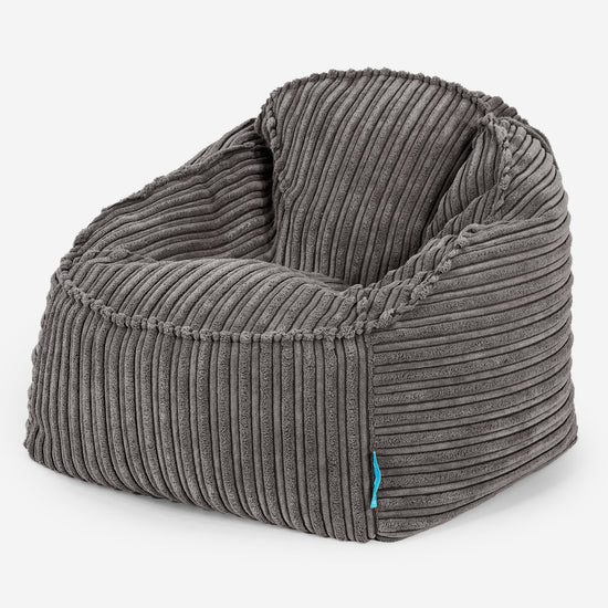 Kinderzitzak Sloucher 2-6 jaar oud - Corduroy Graphite Grijs 01