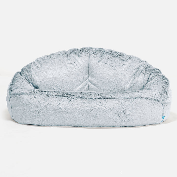 Kinderzitzakbank Bubble - Nepkonijnenbont Stoffig Blauw 01
