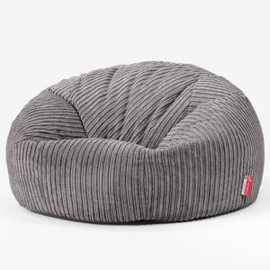 Klassieke Zitzak Stoel Bank - Corduroy Graphite Grijs