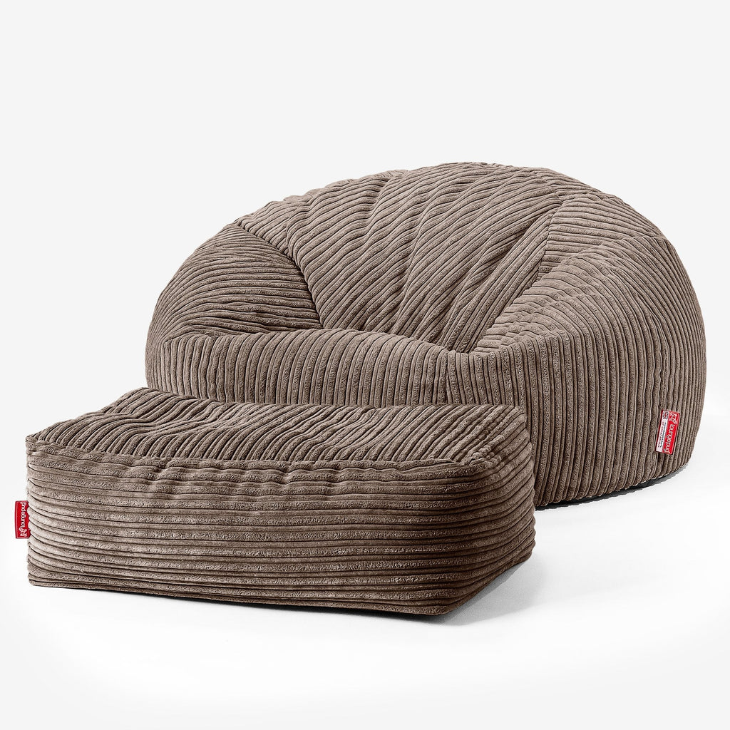 Klassieke Zitzak Stoel Bank - Corduroy Mocha Bruin 02