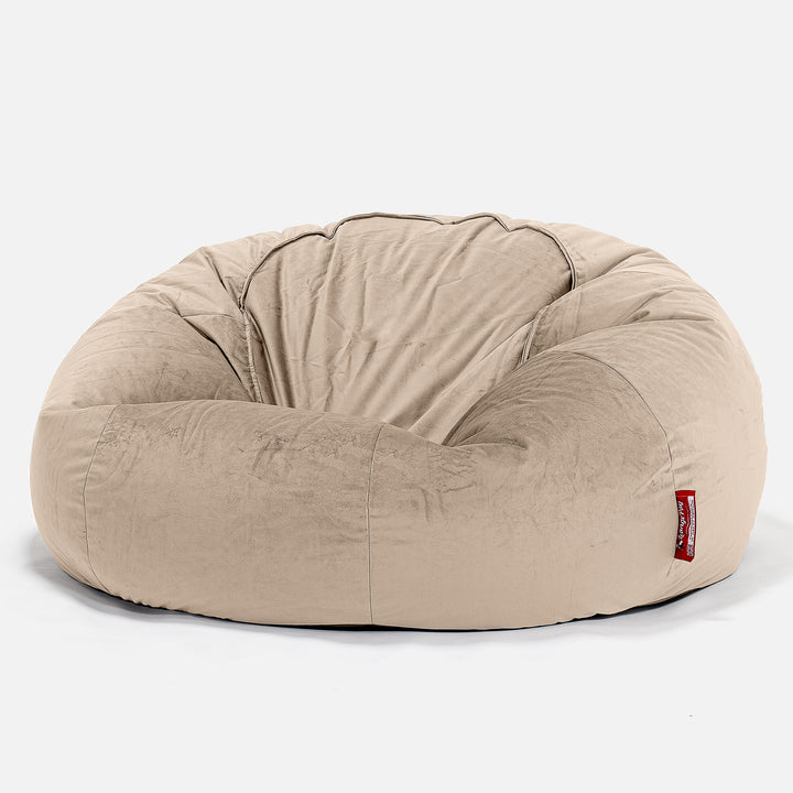 Klassieke Zitzak Stoel Bank - Fluweel Mink 01