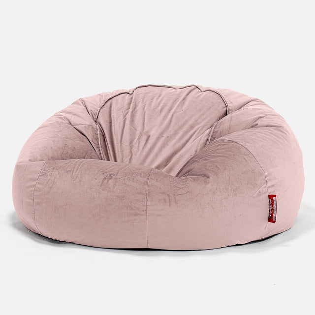 Klassieke Zitzak Stoel Bank - Fluweel Roze 01