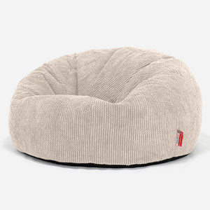 Klassieke Zitzak Stoel Bank - Pompom Crème