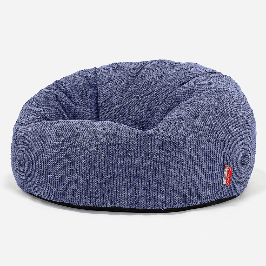 Klassieke Zitzak Stoel Bank - Pompom Paars 01