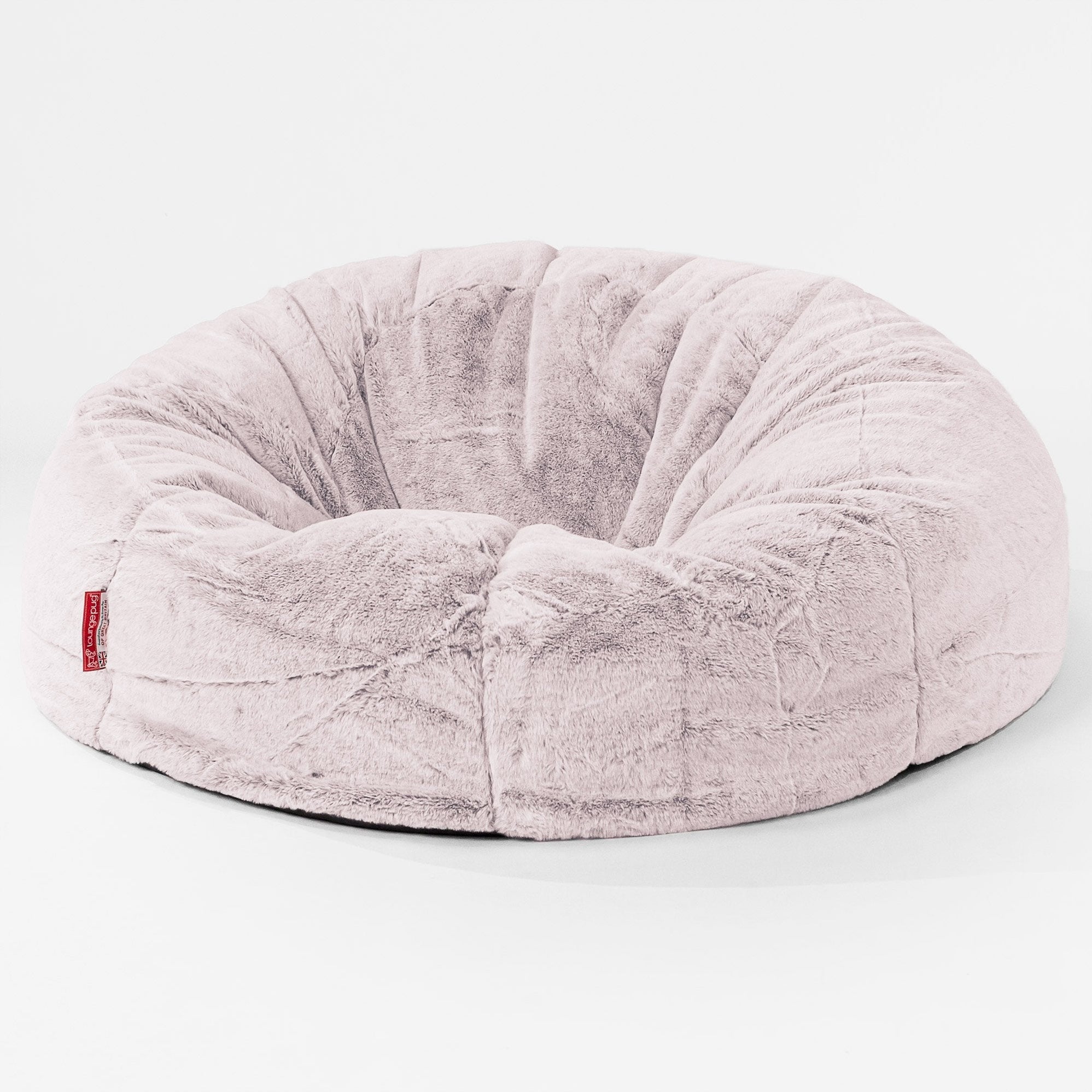 Lounge Pug Mammoet Zitzak Bank Nepkonijnenbont Stoffig Blauw- Big Lounge Pug Mammoet Zitzak Bank Nepkonijnenbont Stoffig Blauw- Big