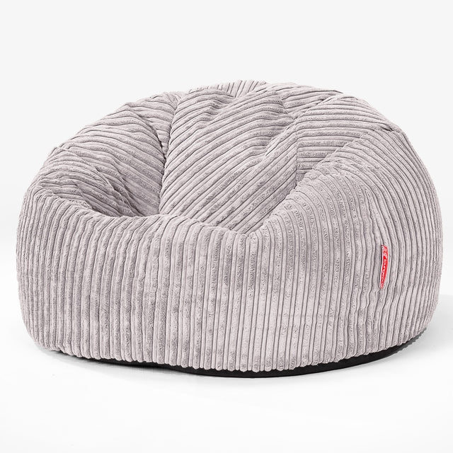 Klassieke Zitzak Stoel - Corduroy Zilvergrijs 01