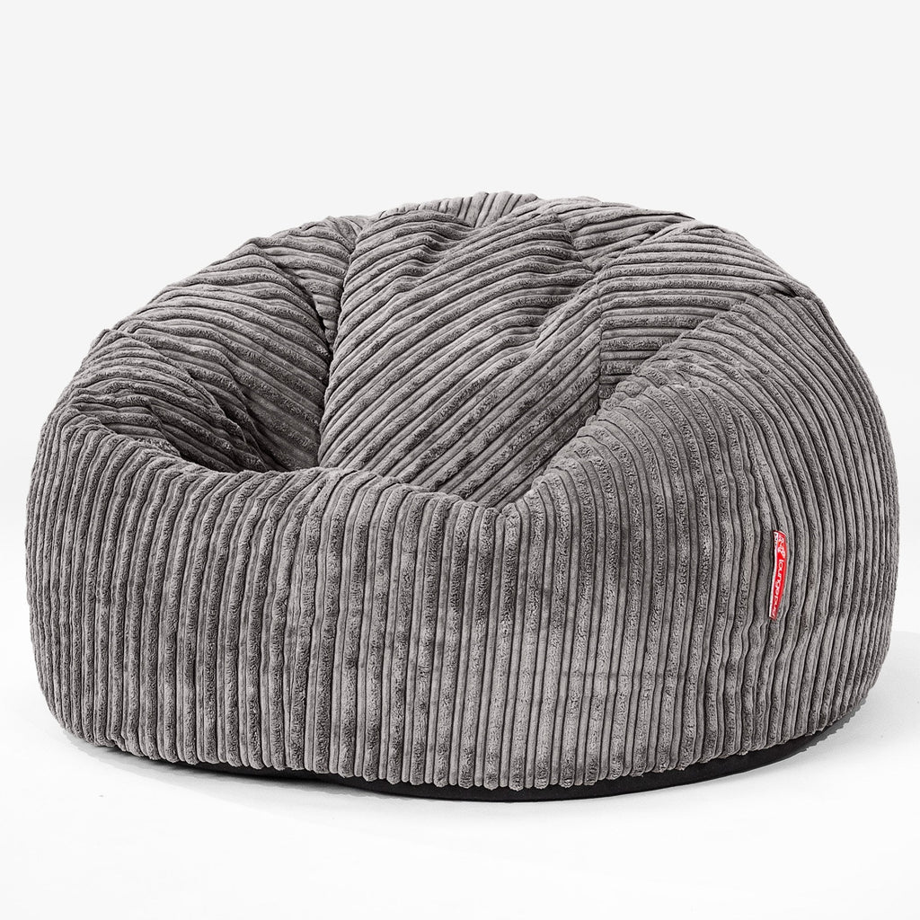 Klassieke Zitzak Stoel - Corduroy Graphite Grijs 01