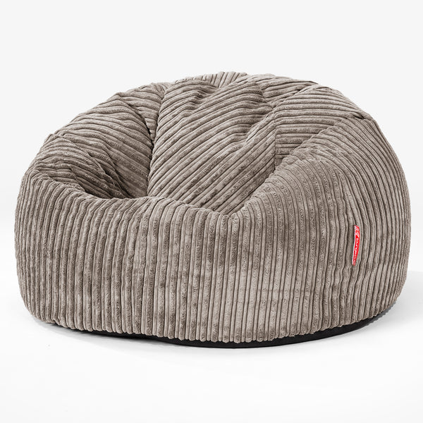 Klassieke Zitzak Stoel - Corduroy Beigegrijs 01