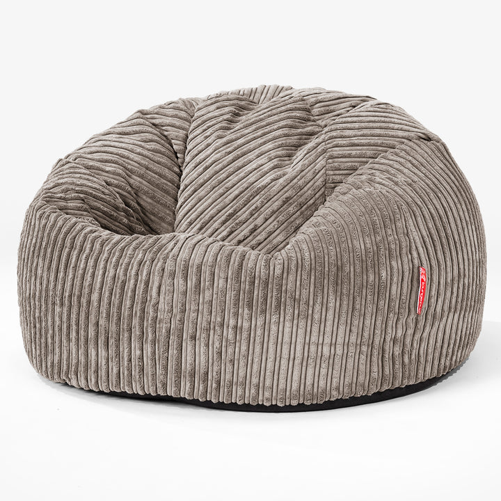 Klassieke Zitzak Stoel - Corduroy Beigegrijs 01