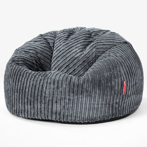 Klassieke Zitzak Stoel - Corduroy Leisteengrijs