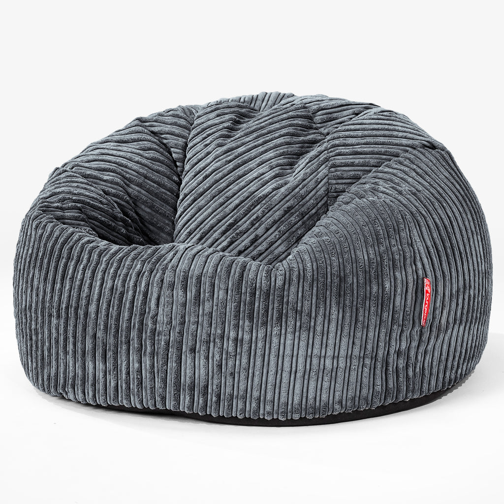 Klassieke Zitzak Stoel - Corduroy Steelgrijs 01