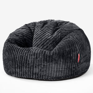 Klassieke Zitzak Stoel - Corduroy Zwart