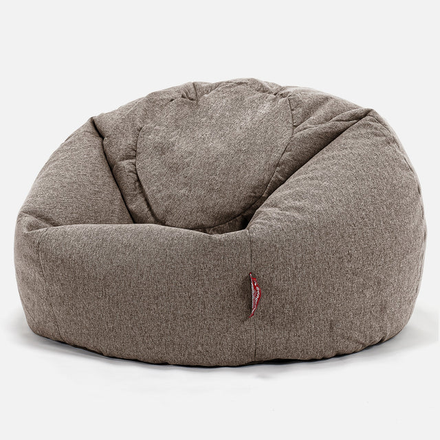 CloudSac 200 Kinderen Zitzak met Vezel-latex Vlokvulling 2-12 jaar oud - Interalli Wol Biscuit 01