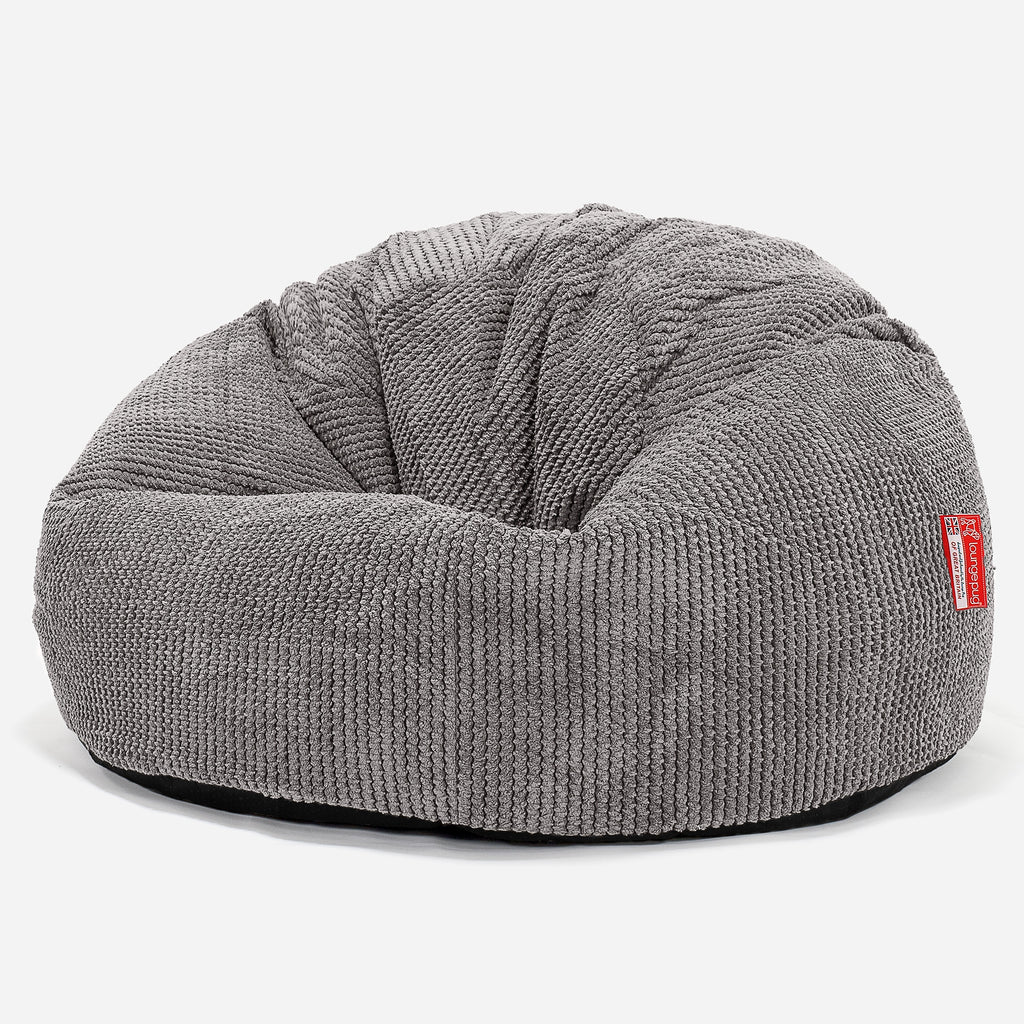 Klassieke Zitzak Stoel - Pompom Antraciet 01