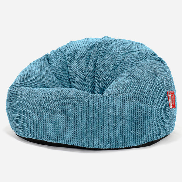 CloudSac 200 Kinderen Zitzak met Vezel-latex Vlokvulling 2-12 jaar oud - Pompom Petrol 01