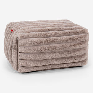 Kleine Voetenbank - Ultra Pluche Corduroy Mink