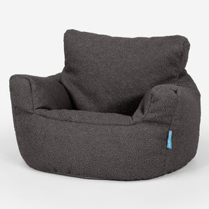 Kleuterfauteuil Zitzak 1-3 jaar oud - Boucle Graphite Grijs