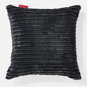 Kussenhoes 47 x 47cm - Corduroy Zwart