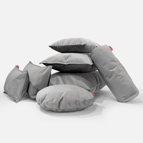Kussen 47 x 47cm - Fluweel Zilver 04