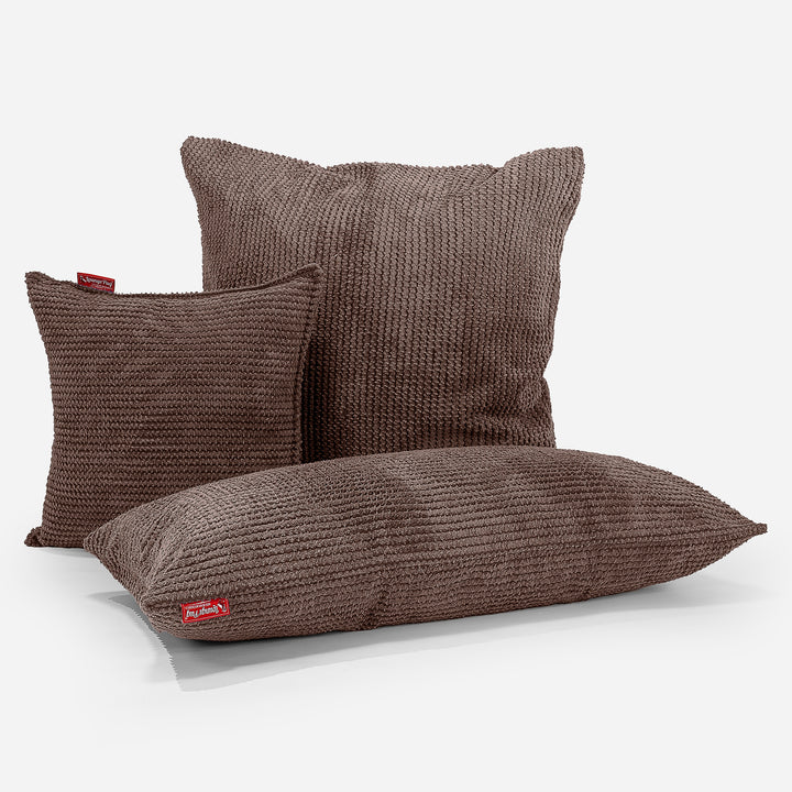 Kussen 47 x 47cm - Pompom Chocolade 04
