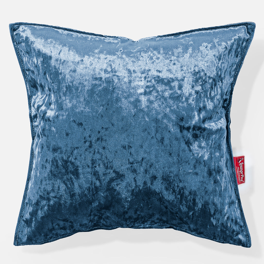 Extra Grote Kussen 70 x 70cm - Vintage Fluwelen Petrol 01