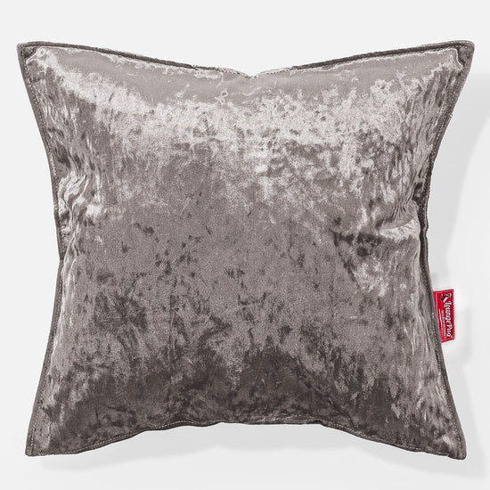 Extra Grote Kussen 70 x 70cm - Vintage Fluwelen Zilver 01