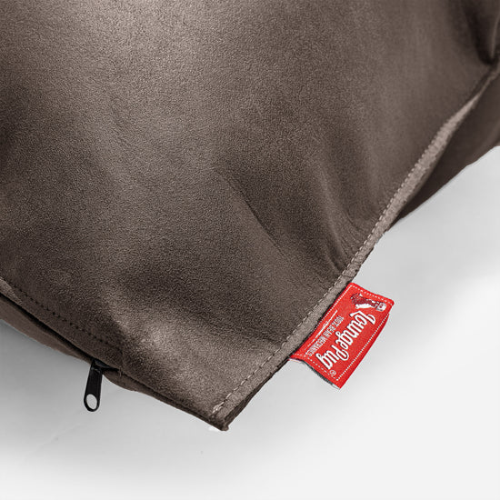 Kussen 47 x 47cm - Vintage Leer Leisteen Grijs 02