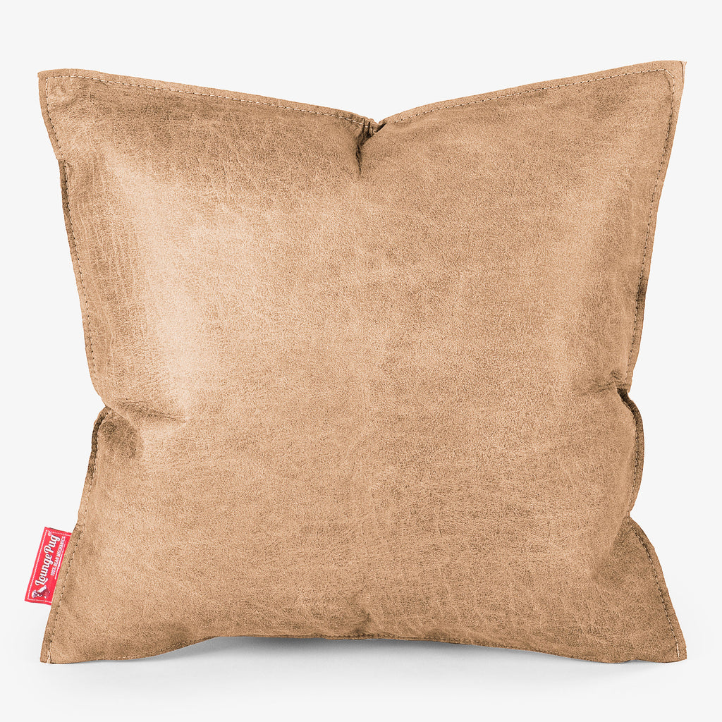 Kussen 47 x 47cm - Vintage Leer Lichtbruin 01