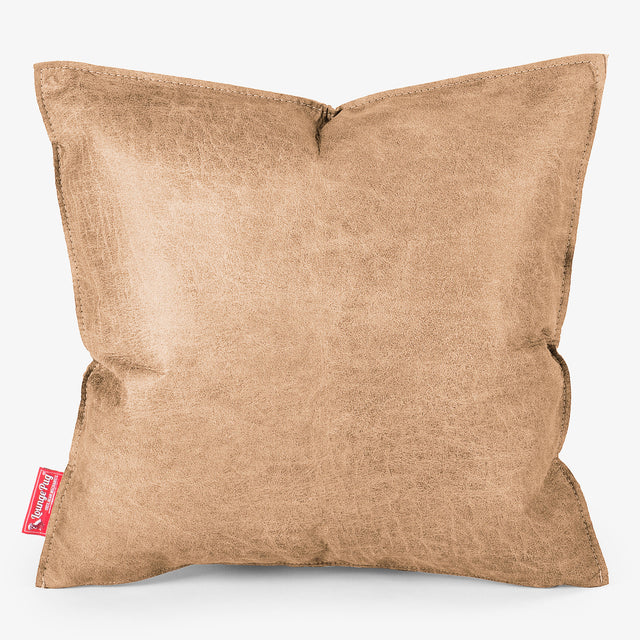 Kussen 47 x 47cm - Vintage Leer Lichtbruin 01
