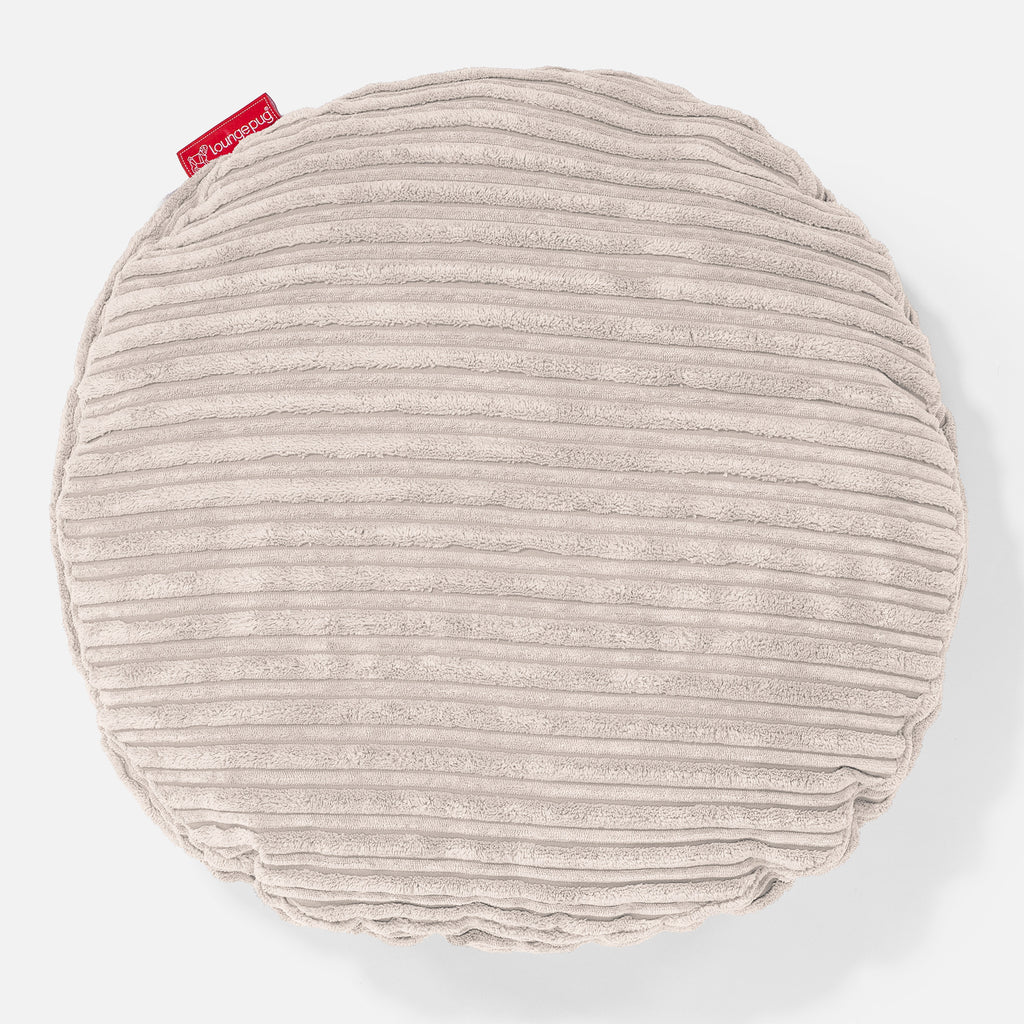 Kussen Rond 50cm - Corduroy Ivoor 01