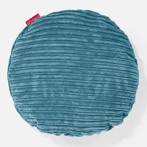 Kussen Rond 50cm - Corduroy Petrol 01