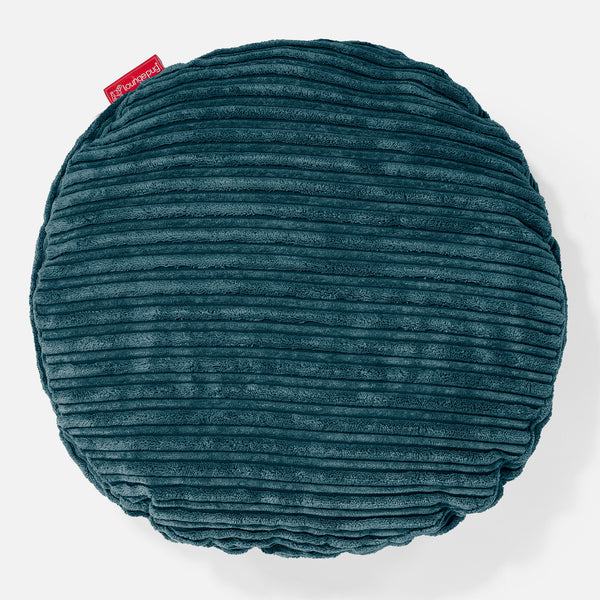 Kussen Rond 50cm - Corduroy Teal 01