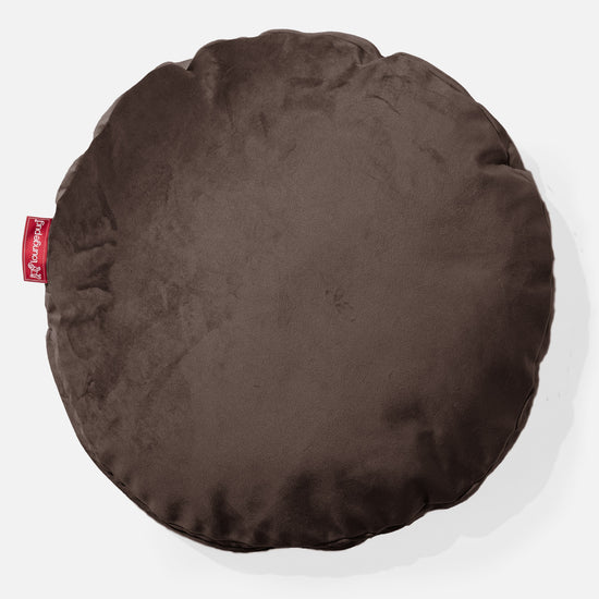 Kussen Rond 50cm - Fluweel Espresso 01