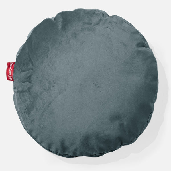 Kussen Rond 50cm - Fluweel Petrol 01