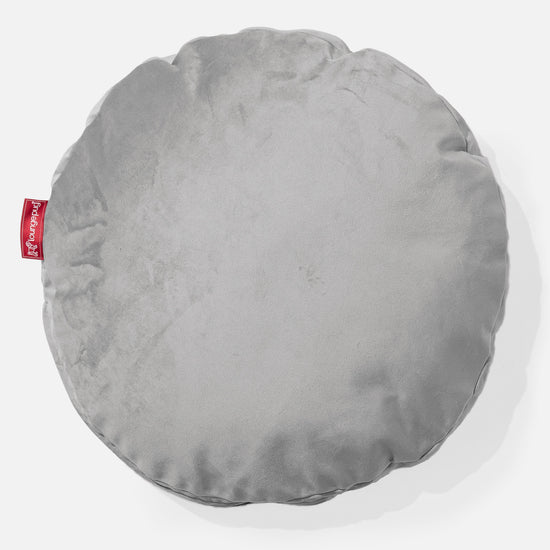 Kussen Rond 50cm - Fluweel Zilver 01