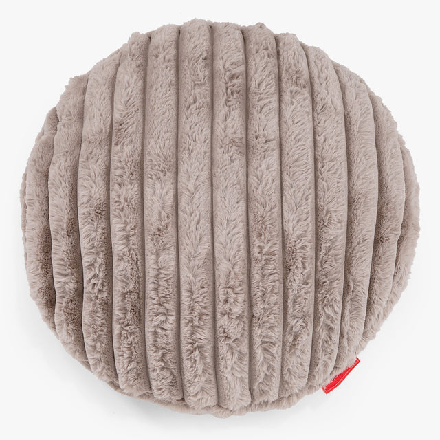 Kussenhoes Rond 50cm - Ultra Pluche Corduroy Mink 01