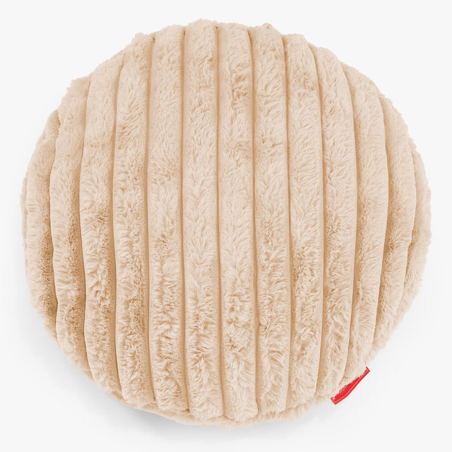 Kussenhoes Rond 50cm - Ultra Pluche Corduroy Perzik 01